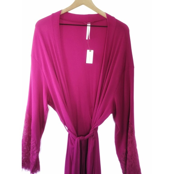 NEW Anthropologie Pink Ilia Maxi Boho Robe - Size M/L - Picture 8 of 8